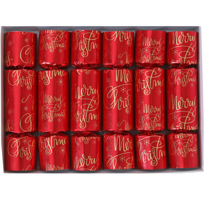 Christmas Script Box | Christmas Crackers | Paper Hats | Party Crackers | Olde English Crackers