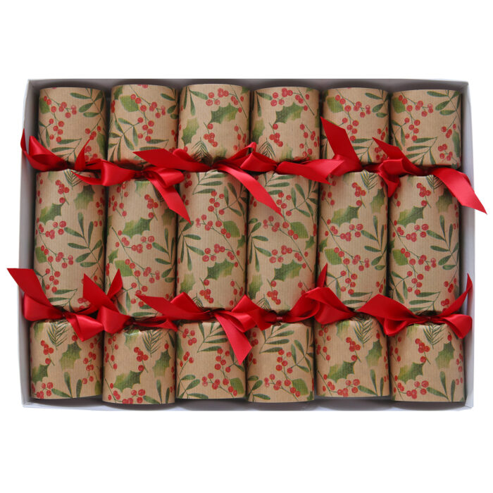 Winter Berries Box | Christmas Crackers | Paper Hats | Party Crackers | Olde English Crackers